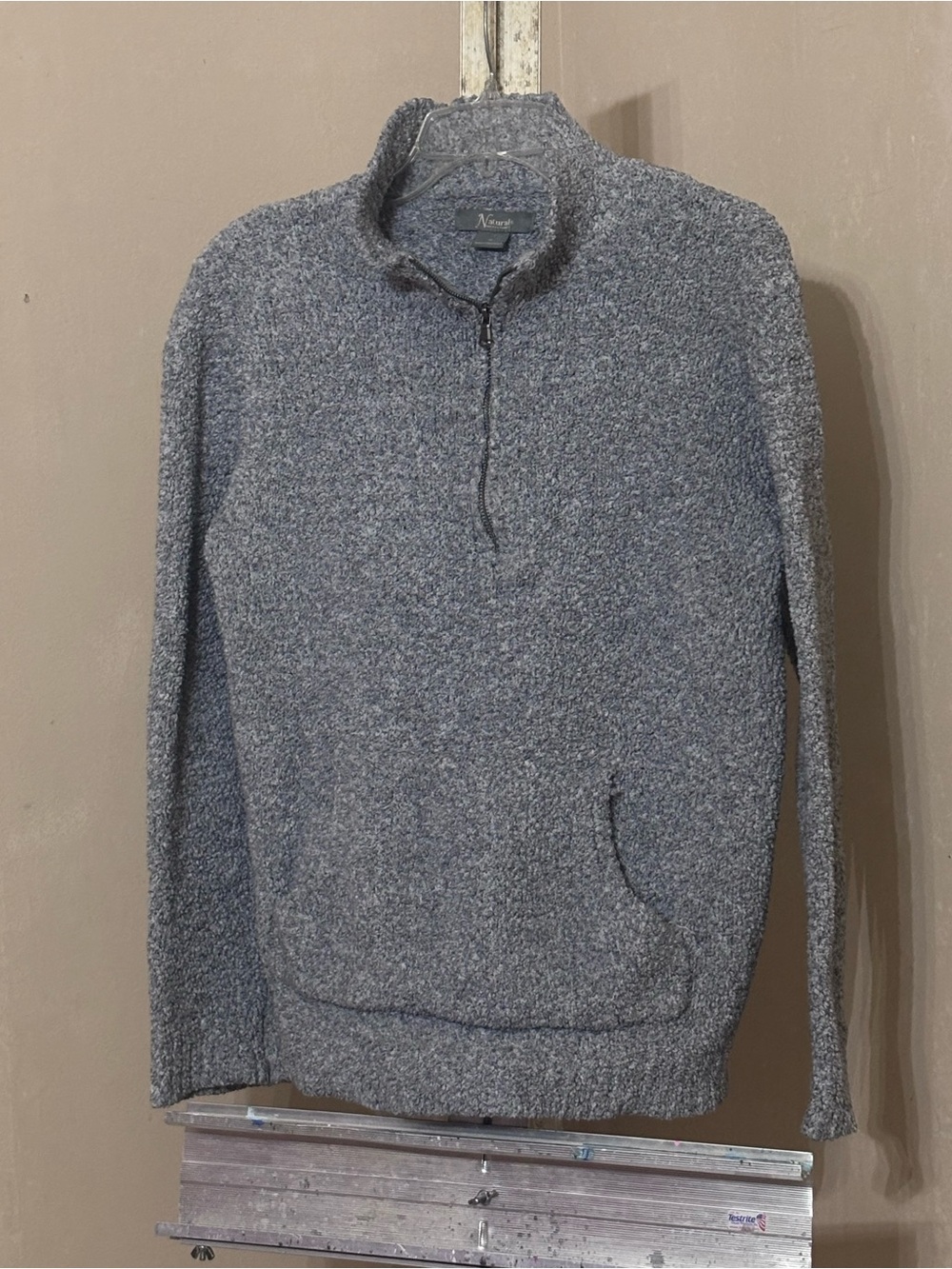Natural Reflections Women's
Quarter Zip Sweater Marled Gray Sz M